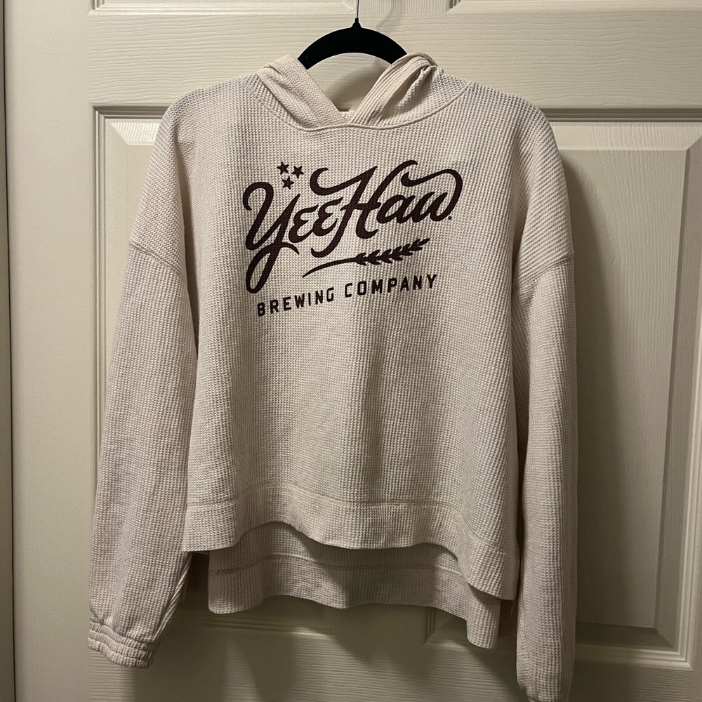 League Women’s Thermal/Waffle Hoodie. Yee Haw Brewing. Sz small